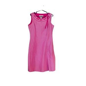 Vintage Sleeveless Pink and White Checkered Sag Harbour Dress 80s style size 10